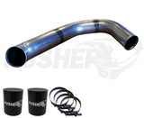 Pusher 3" Passenger Side Charge Tube for 2008-2010 Ford F250/350 6.4L Powerstroke - 3