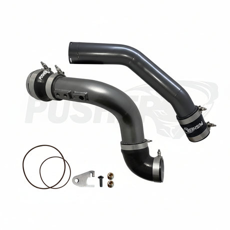 Pusher 3" Hot & Cold Side Charge Tubes for 2017-2022 Ford F250/350 6.7L Powerstroke w/ Throttle Valve Adapter