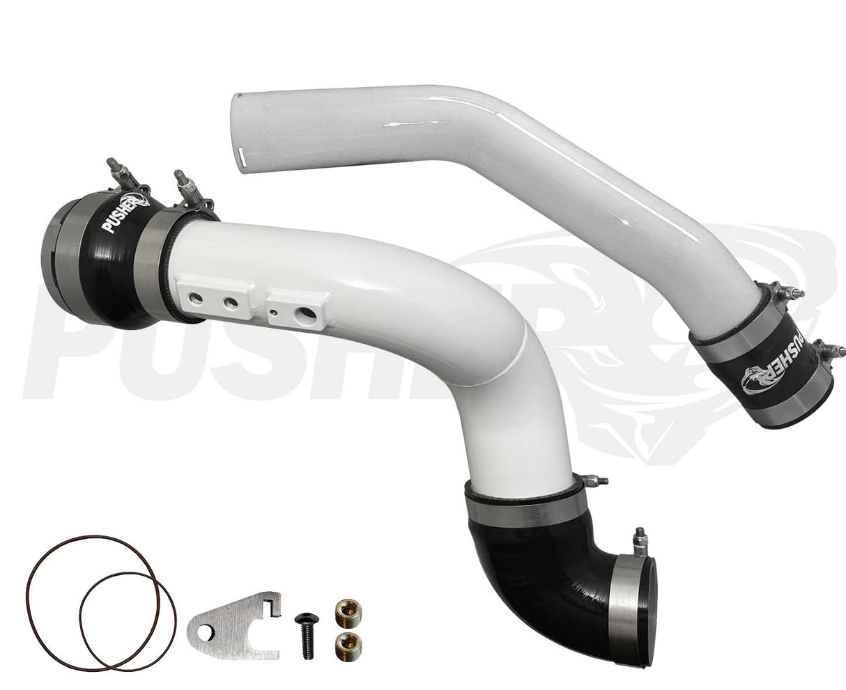 Pusher 3" Hot & Cold Side Charge Tubes for 2015-16 Ford F250/350 6.7L Powerstroke w/ Throttle Valve Adapter - 7