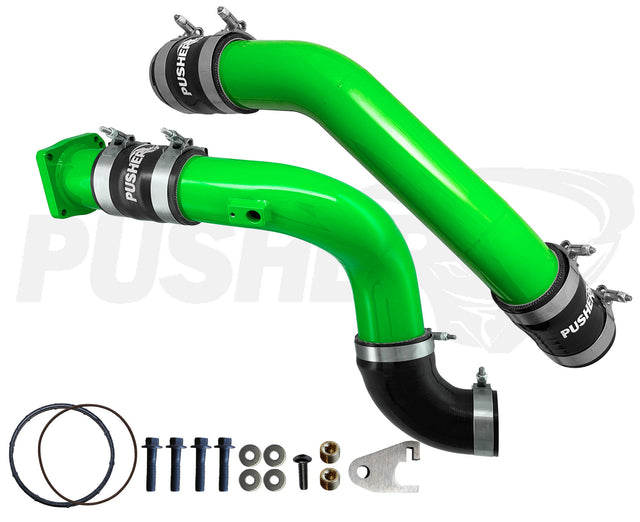 Pusher 3" Hot & Cold Side Charge Tubes for 2011-14 Ford F250/350 6.7L Powerstroke w/ Throttle Valve Replacement - 1
