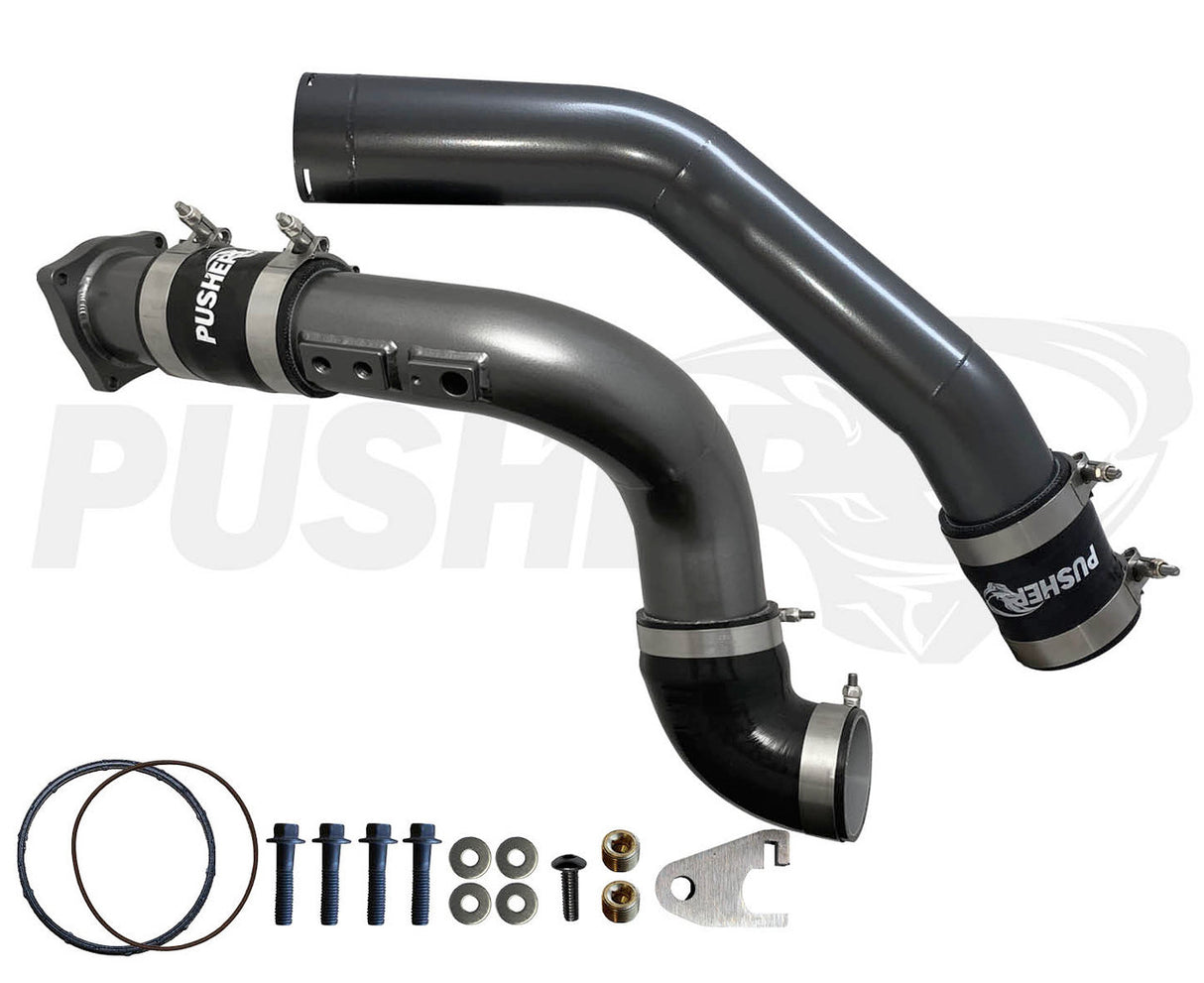 Pusher 3" Hot & Cold Side Charge Tubes for 2023+ Ford F250/350 6.7L Powerstroke w/ Throttle Valve Replacement - 7