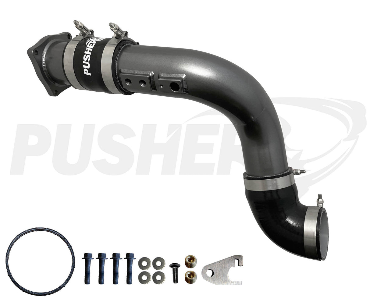 Pusher HD 3" Cold Side Charge Tube for 2011-16 Ford F250/350/450/550 6.7L Powerstroke w/ Throttle Valve Replacement - 1