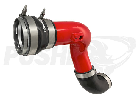 Pusher HD 3" Cold Side Charge Tube for 2017+ Ford F250/350 6.7L Powerstroke w/ Throttle Valve Adapter - 6