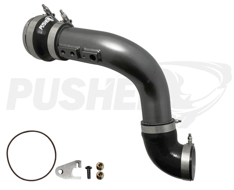 Pusher HD 3" Cold Side Charge Tube for 2017+ Ford F250/350 6.7L Powerstroke w/ Throttle Valve Adapter - 2