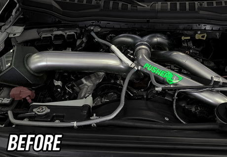 Pusher Coolant Reroute for 2011+ Ford F250/350 6.7L Powerstroke - 2