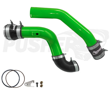 Pusher 3" Hot & Cold Side Charge Tubes for 2023+ Ford F250/350 6.7L Powerstroke w/ Throttle Valve Adapter - 6