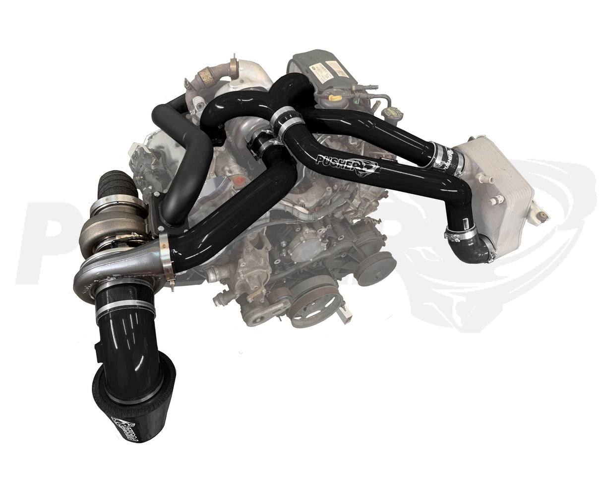 Pusher F5 Compound Turbo & Intake System 2017-19 Ford F250/350 6.7L Powerstroke - 3