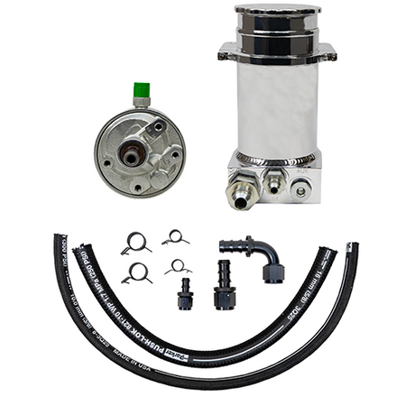 Remote-Fill Power Steering P Pump & Reservoir Kit - Street/Hot Rod