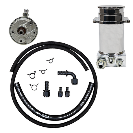 Remote-Fill Power Steering P Pump & Reservoir Kit - Street/Hot Rod