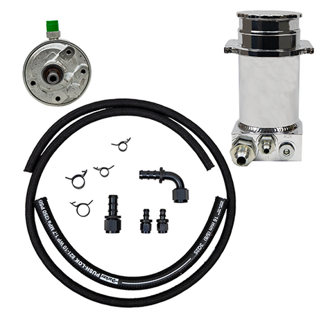 Remote-Fill Power Steering P Pump & Reservoir Kit - Street/Hot Rod