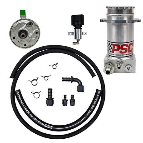 Remote-Fill Power Steering P Pump & Reservoir Kit - Street/Hot Rod