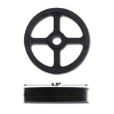 4.5" 6‑Rib Mopar Jeep Offset Overdrive Pulley