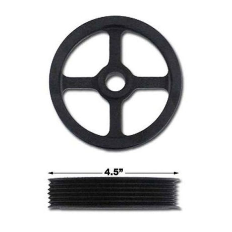 4.5" 6‑Rib Mopar Jeep Offset Overdrive Pulley