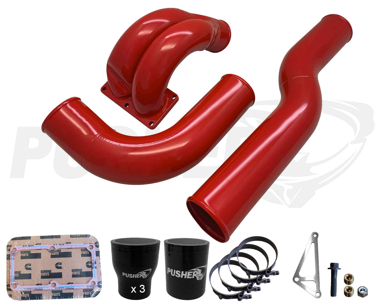 Pusher 3.5" MEGA Intake System with Passenger Side Intercooler Tube for 2010-2012 Ram 6.7L Cummins