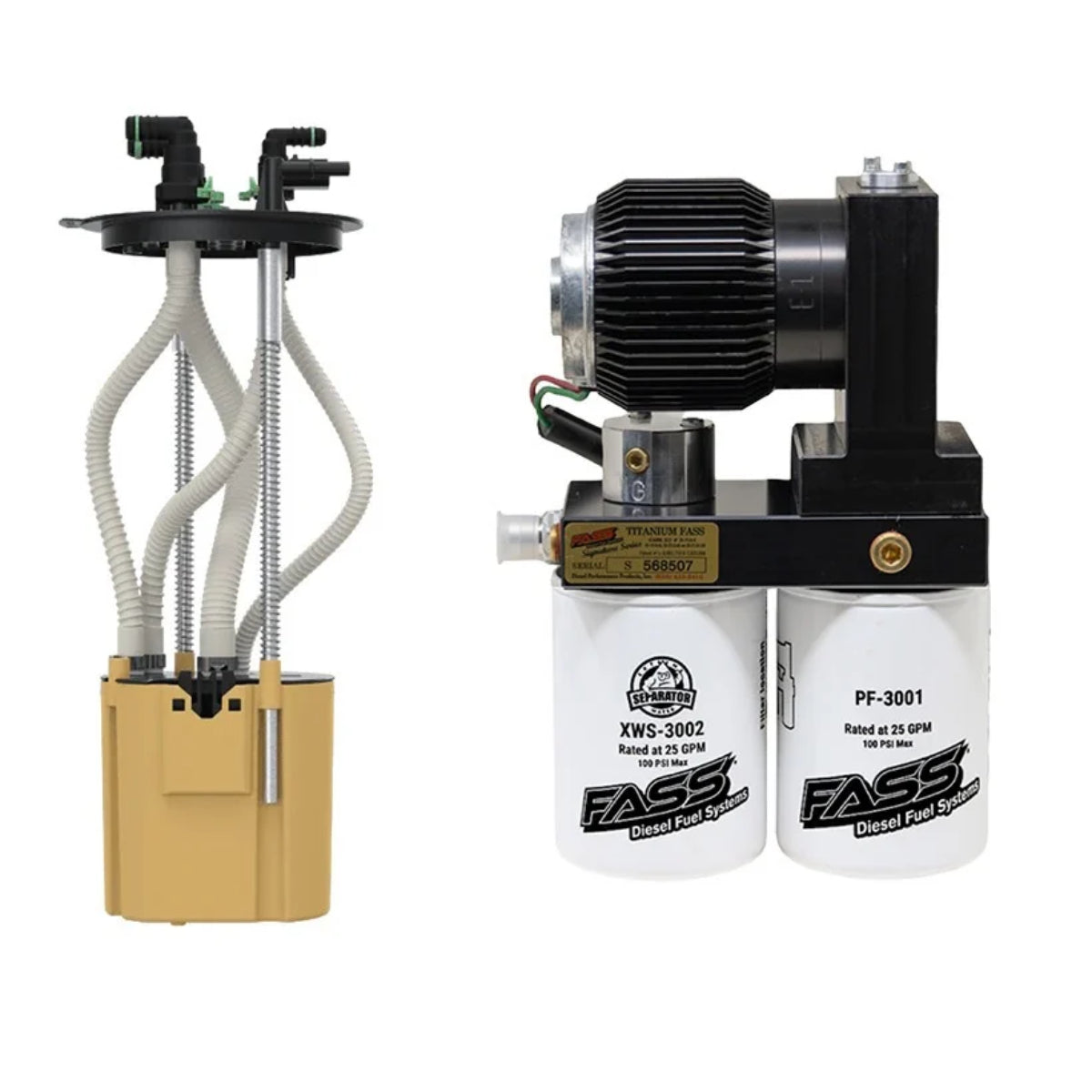 FASS 2005-2009 & 2013-2024 Ram 2500/3500 5.9L & 6.7L Cummins Plug-N-Play Titanium Signature Series PLUS Fuel System with S&B Sending Unit