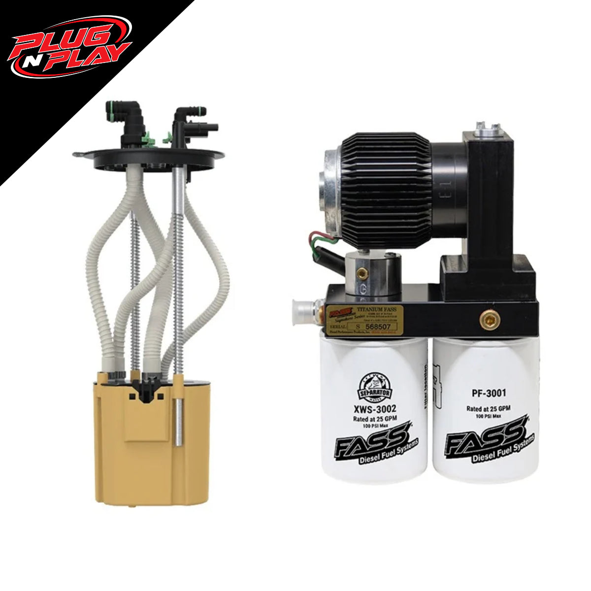 FASS 2005-2009 & 2013-2024 Ram 2500/3500 5.9L & 6.7L Cummins Plug-N-Play Titanium Signature Series PLUS Fuel System with S&B Sending Unit