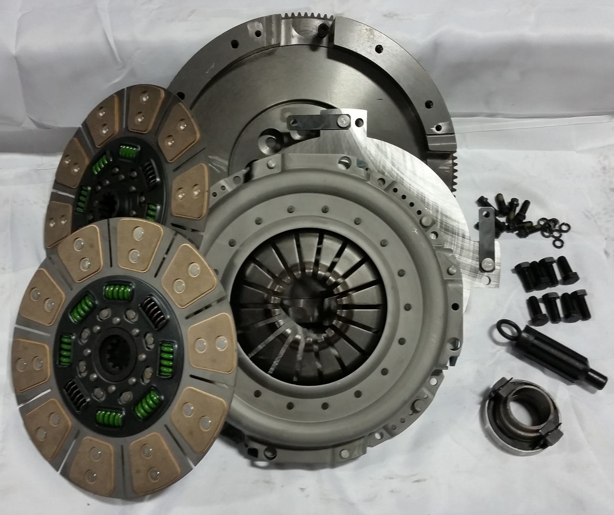 Valair 1994-2003 Dodge Ram 2500/3500 5.9L Cummins NV4500 5-Speed Quiet Ceramic Spring Hub Dual Disc Clutch Kit w/ Flywheel - 700HP/1400 ft-lb