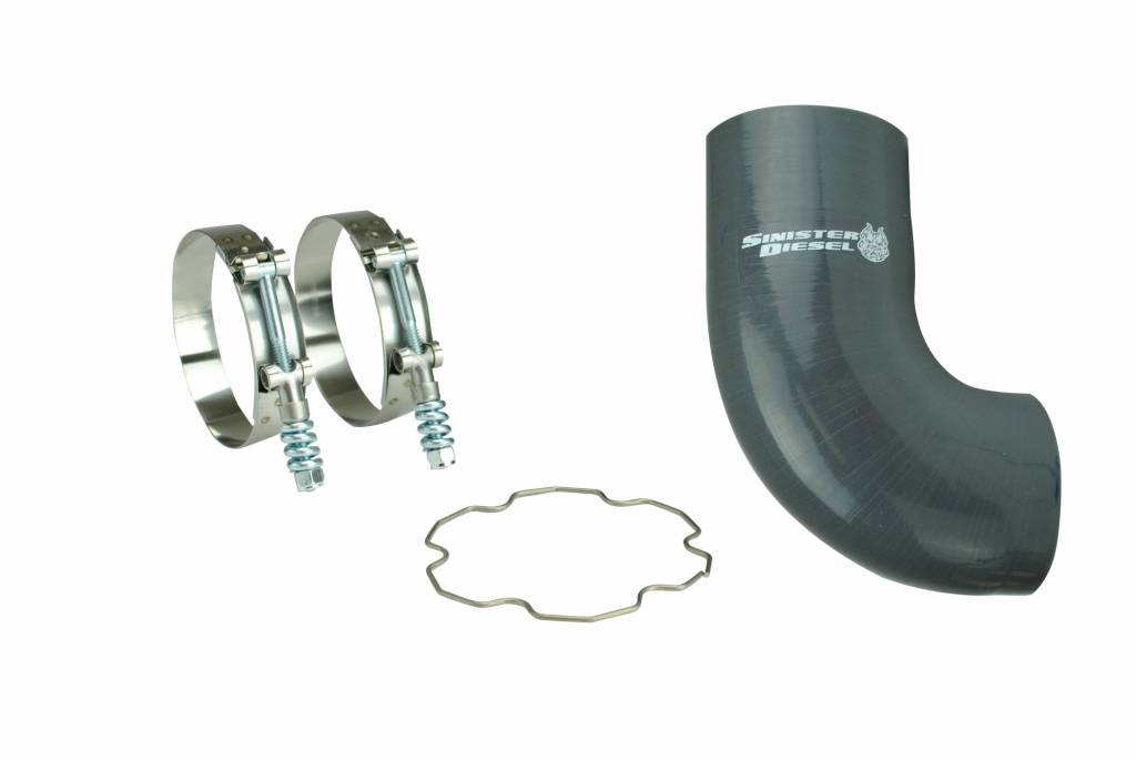 Sinister Diesel 17-21 Ford Powerstroke 6.7L Cold Side Charge Pipe - Gray