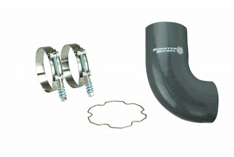 Sinister Diesel 17-21 Ford Powerstroke 6.7L Cold Side Charge Pipe - Gray