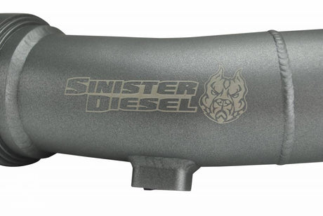 Sinister Diesel 17-21 Ford Powerstroke 6.7L Cold Side Charge Pipe - Gray