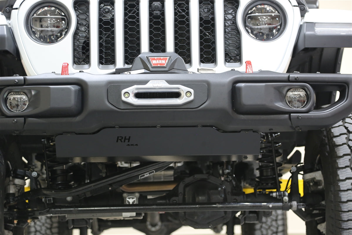 Rock Hard 4x4™ Sway Bar Motor Skid Plate for OEM Steel Bumper Jeep Wrangler JL and Gladiator JT 2018 - Current [RH-90511]