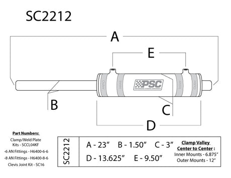 Double-Ended Full Hydraulic Steering Cylinders & Kits