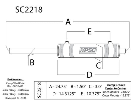 Double-Ended Full Hydraulic Steering Cylinders & Kits
