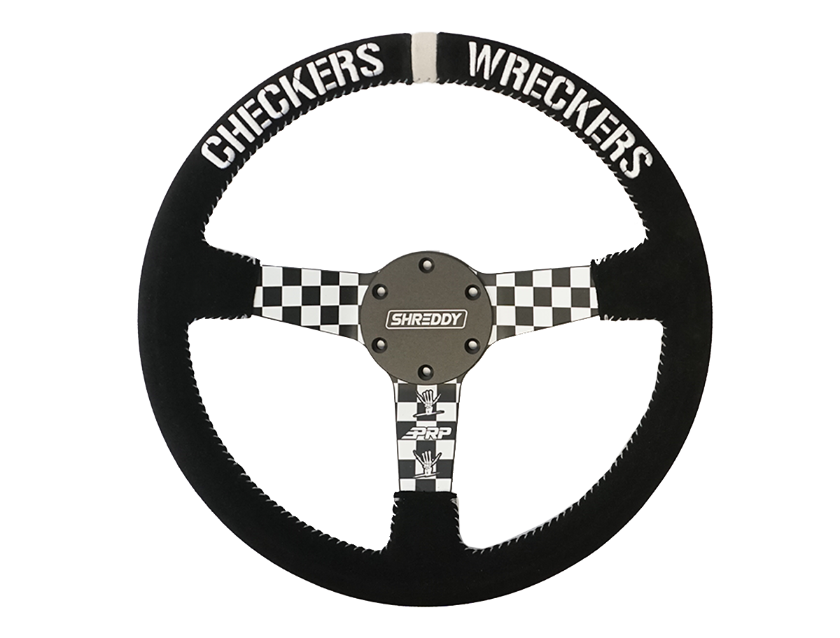 PRP X Shreddy Checkered Steering Wheel, Deep Dish