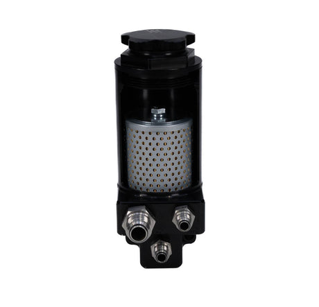 Pro Touring Billet Remote Power Steering Reservoir – Black Anodized