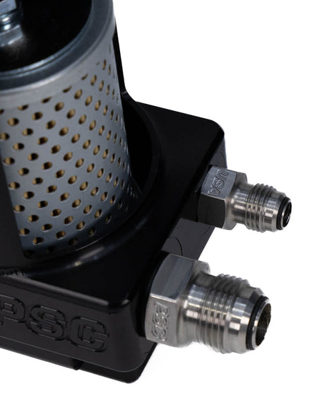 Pro Touring Billet Remote Power Steering Reservoir – Black Anodized