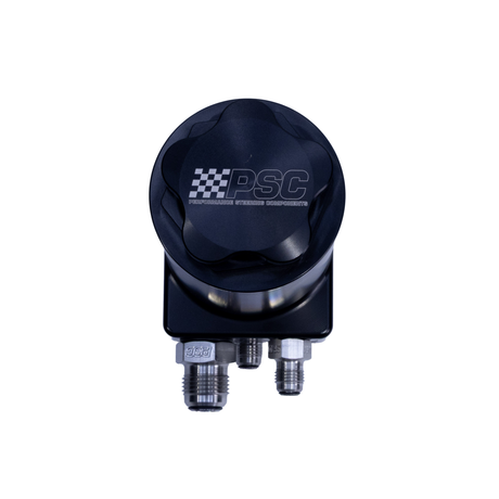 Pro Touring Billet Remote Power Steering Reservoir – Black Anodized