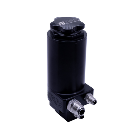 Pro Touring Billet Remote Power Steering Reservoir – Black Anodized