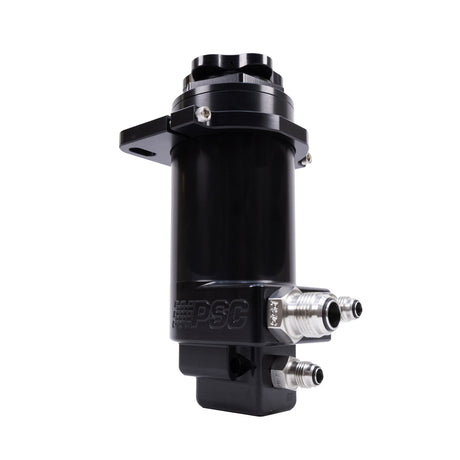 Pro Touring Billet Remote Power Steering Reservoir – Black Anodized