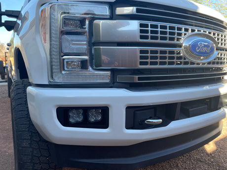 KD Fabworks 2017-2019 Ford Super Duty F-250/F-350 Dual Rigid D-Series/Baja Design Squadron Mounts