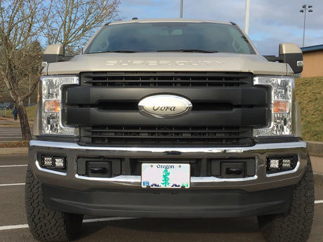 KD Fabworks 2017-2019 Ford Super Duty F-250/F-350 Dual Rigid D-Series/Baja Design Squadron Mounts