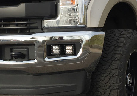 KD Fabworks 2017-2019 Ford Super Duty F-250/F-350 Dual Rigid D-Series/Baja Design Squadron Mounts