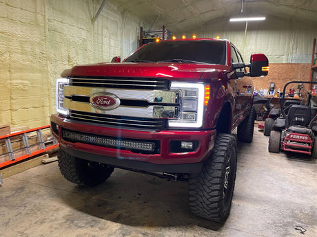 KD Fabworks 2017-2022 Ford Super Duty F-250/F-350 Bumper Brackets for curved 40"-42” LED light bars