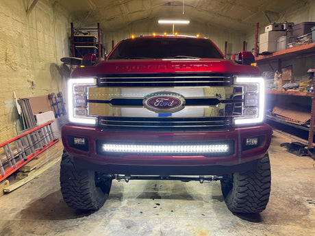 KD Fabworks 2017-2022 Ford Super Duty F-250/F-350 Bumper Brackets for curved 40"-42” LED light bars