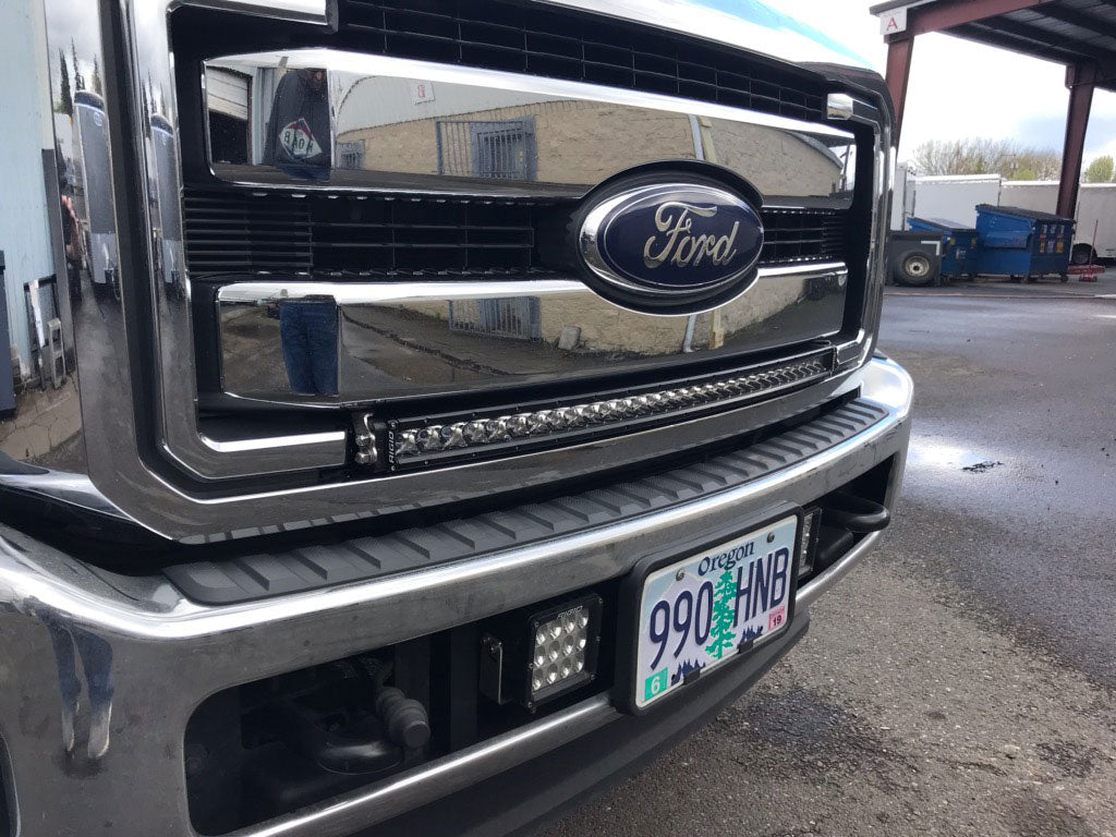 KD Fabworks 2011-2016 Ford Super Duty F-250/F-350 30" Single Row Curved Mount RIGID RDS-SR