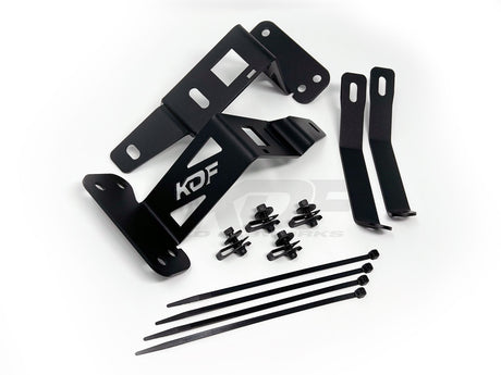 KD Fabworks 2020-2022 Ford Super Duty F-250/F-350 Dual Light Mount WITH OEM LED Foglights FOR RIGID