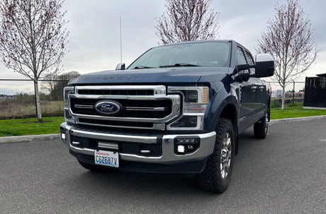 KD Fabworks 2020-2022 Ford Super Duty F-250/F-350 Dual Light Mount WITH OEM LED Foglights FOR RIGID