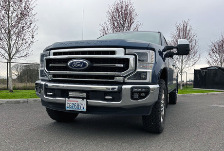 KD Fabworks 2020-2022 Ford Super Duty F-250/F-350 Dual Light Mount WITH OEM LED Foglights FOR RIGID