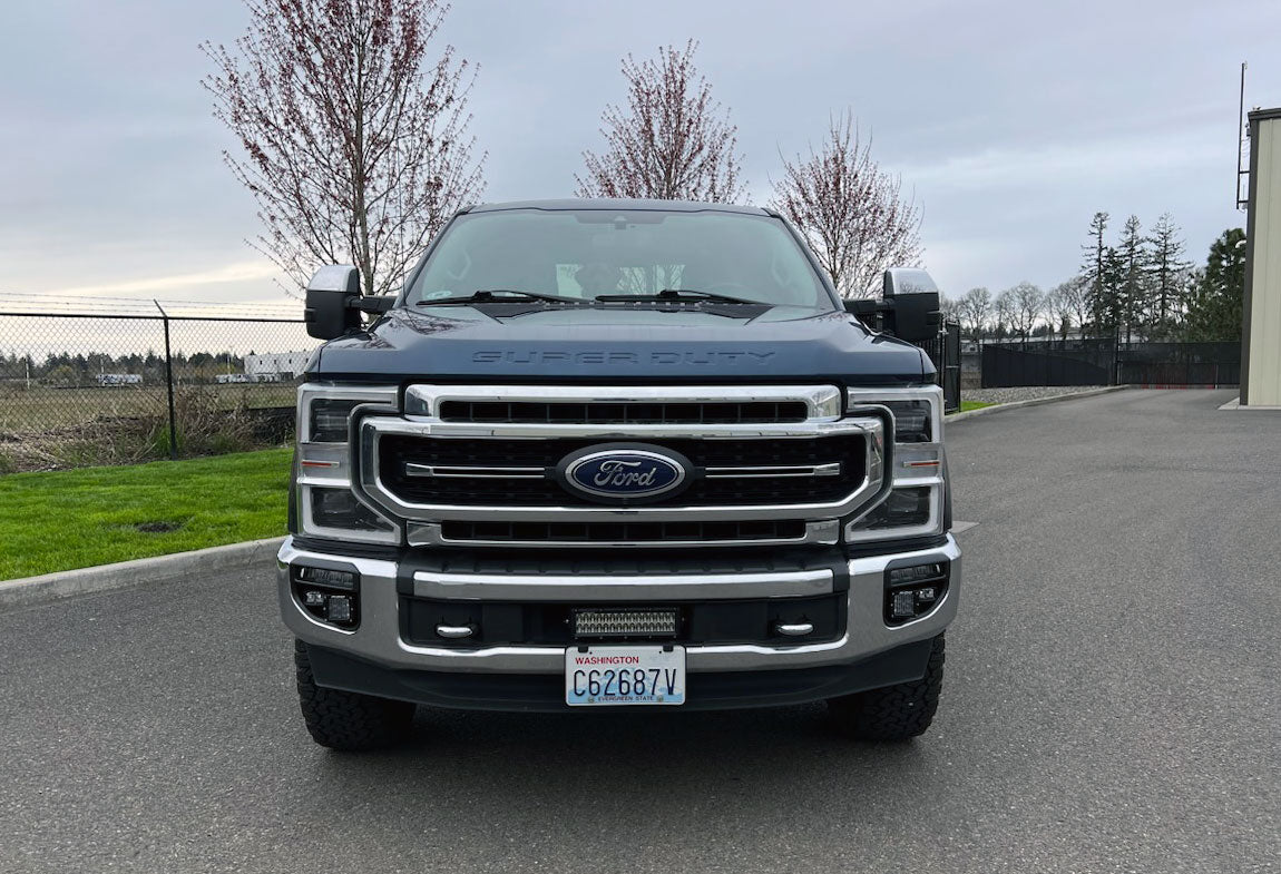KD Fabworks 2020-2022 Ford Super Duty F-250/F-350 Dual Light Mount WITH OEM LED Foglights FOR RIGID