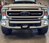 KD Fabworks 2020-2022 Ford Super Duty F-250/F-350 Dual Light Mount WITH OEM LED Foglights FOR RIGID
