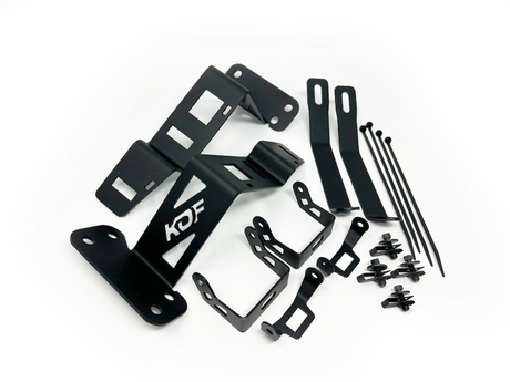 KD Fabworks 2020-2022 Ford Super Duty F-250/F-350 Dual Light Mount WITH OEM LED Foglights FOR BAJA DESIGNS