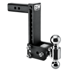 BW Tow & Stow Adjustable Ball Mount | 2" Shank, 9" Drop, 2" 2-5/16" Ball, Black Finish