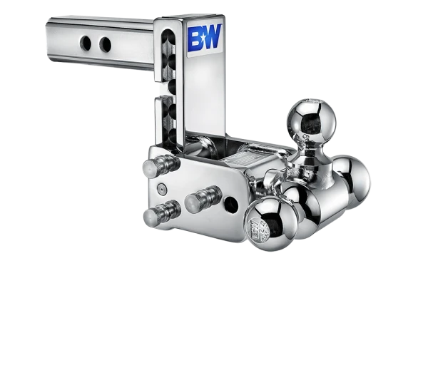 BW Tow & Stow Adjustable Ball Mount - Standard 2" Shank