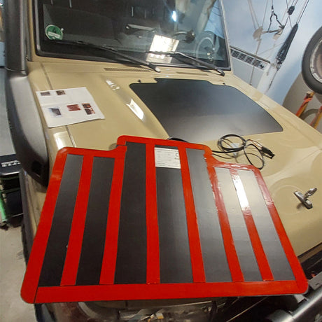 Toyota Land Cruiser 70 Series GRJ78 Lensun 60W Bonnet Solar Panel
