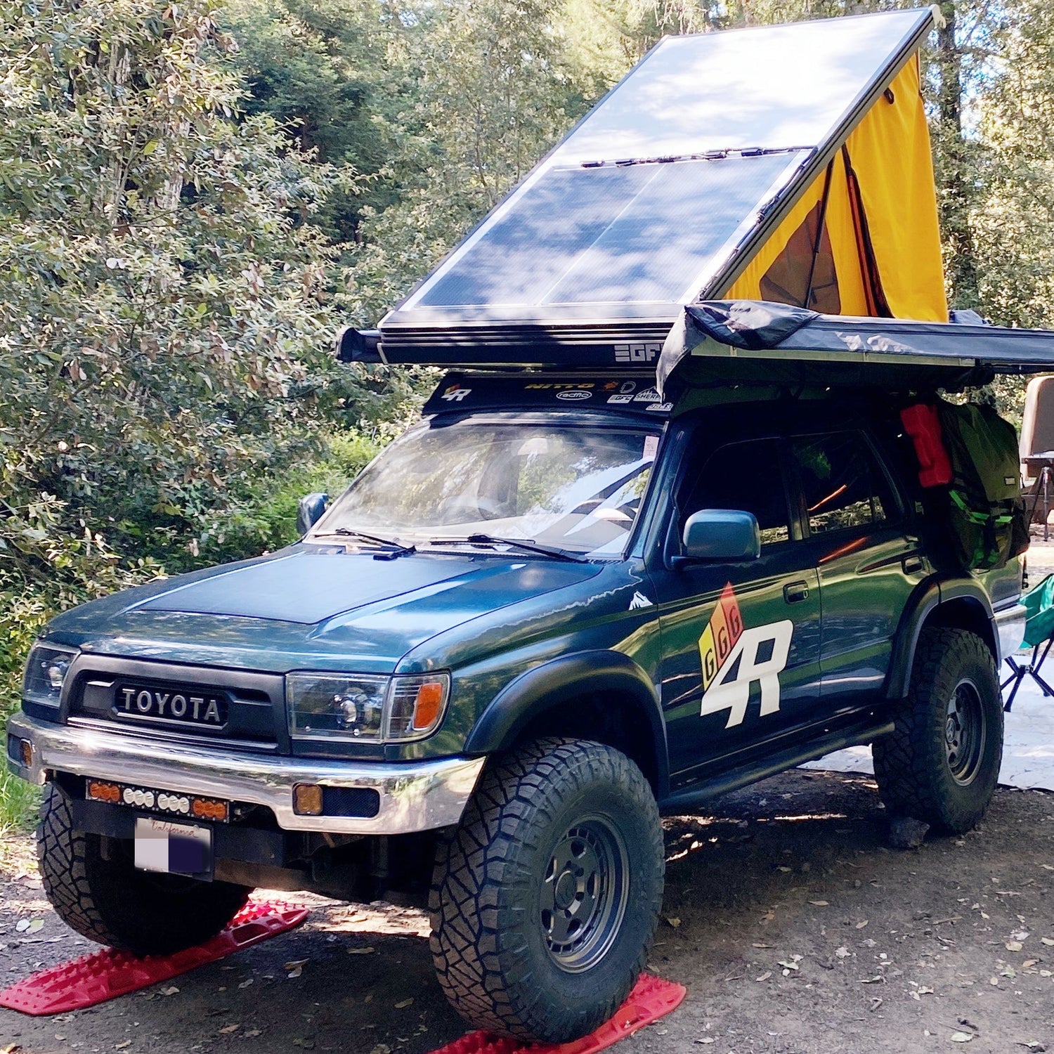Toyota 4Runner 3rd Gen (1995-2002) Lensun 85W Hood Flexible Solar Panel Charge for Battery-2