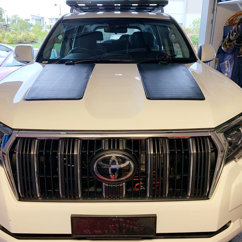 Toyota LandCruiser Prado (2016-2023) Lensun 90W Hood Flexible Solar Panel-1